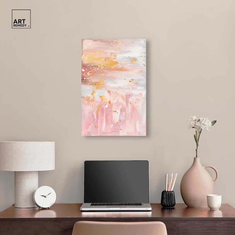 Rose Quartz Canvas by Art Remedy, Gallery Wrapped