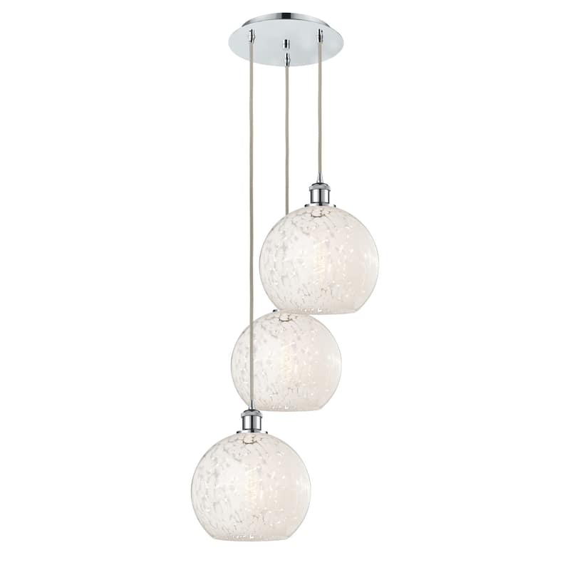 Innovations Lighting 113B-3P-11-17 White Mouchette Pendant White