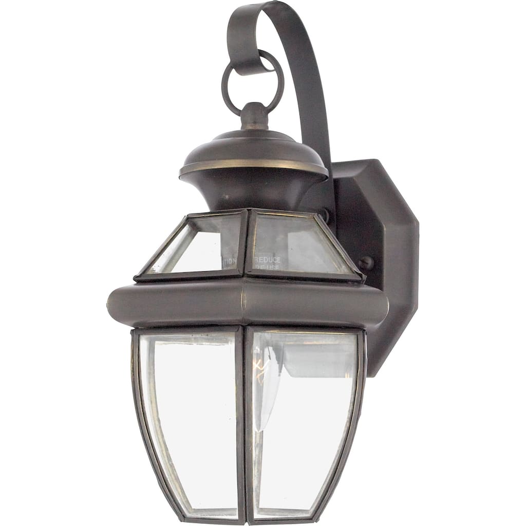 Roseto Gaines 1 Light 12" Tall Outdoor Wall Sconce with Clear Glass