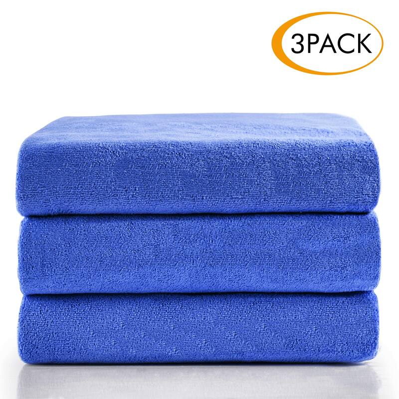 Fast Dry 3-Pack Bath Towels 27"x55" - Blue