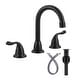 preview thumbnail 31 of 34, WOWOW 8 Inch Widespread Bathroom Faucet in Morden Matte Black 