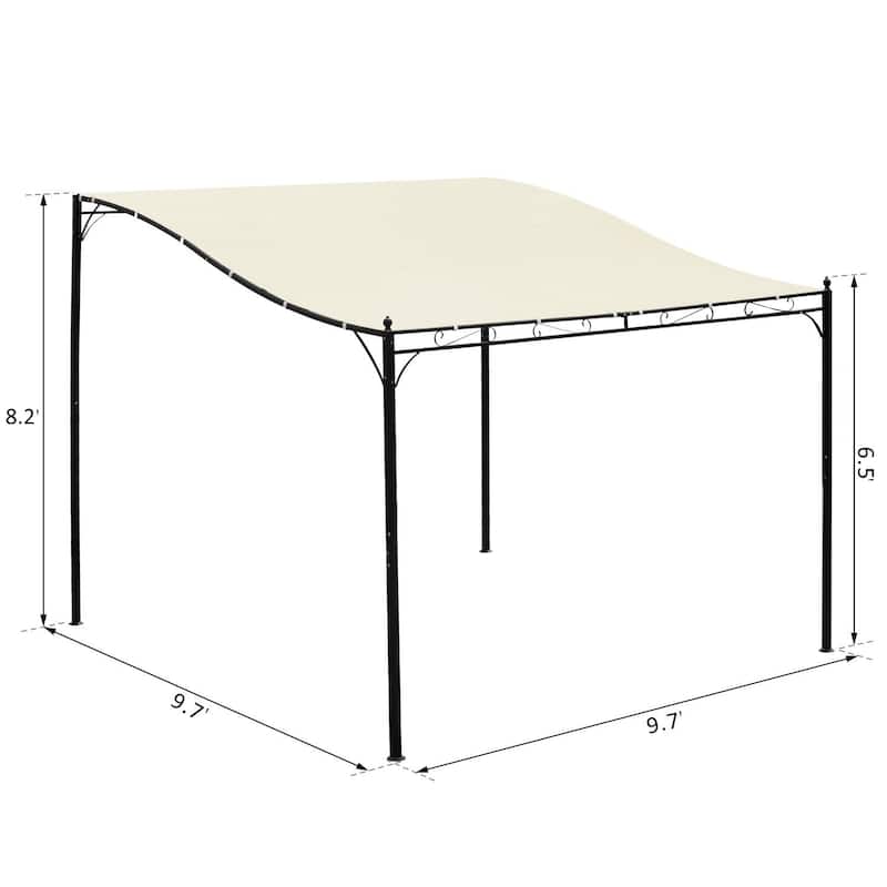 Outsunny Steel Outdoor Pergola Patio Canopy