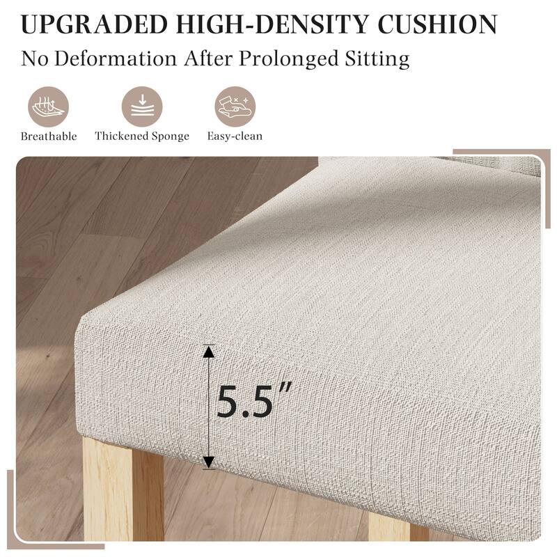 EROMMY Counter & Bar Stools Set of 2, Solid Wood Frame Upholstered Kitchen Stools