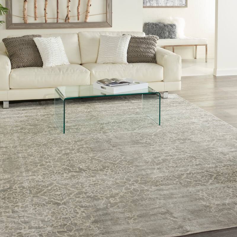 Desert Skies Damask Floral Vintage Area Rug