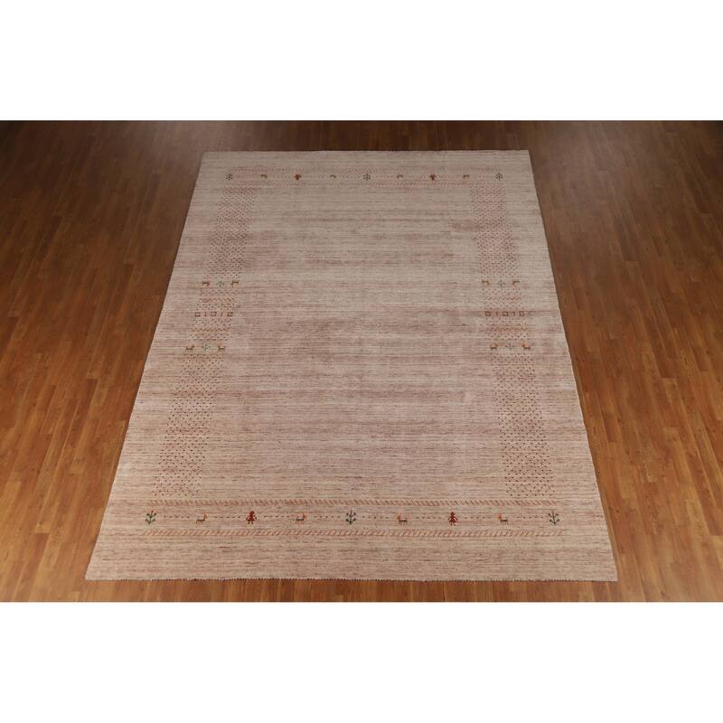 Hand Knotted Oriental 100% Wool Carpet Tribal Animal Pictorial Multi-Colored Gabbeh Area Rug - 11' 6'' X 8' 9''