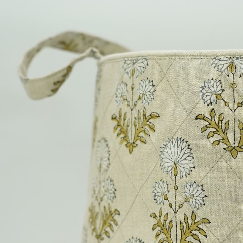 Fabdivine Handmade Floral Room Décor Nursery Storage Basket