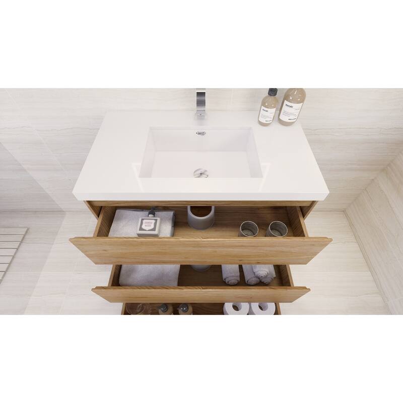 Aron 36'' Freestanding Vanity with Reinforced Acrylic Sink