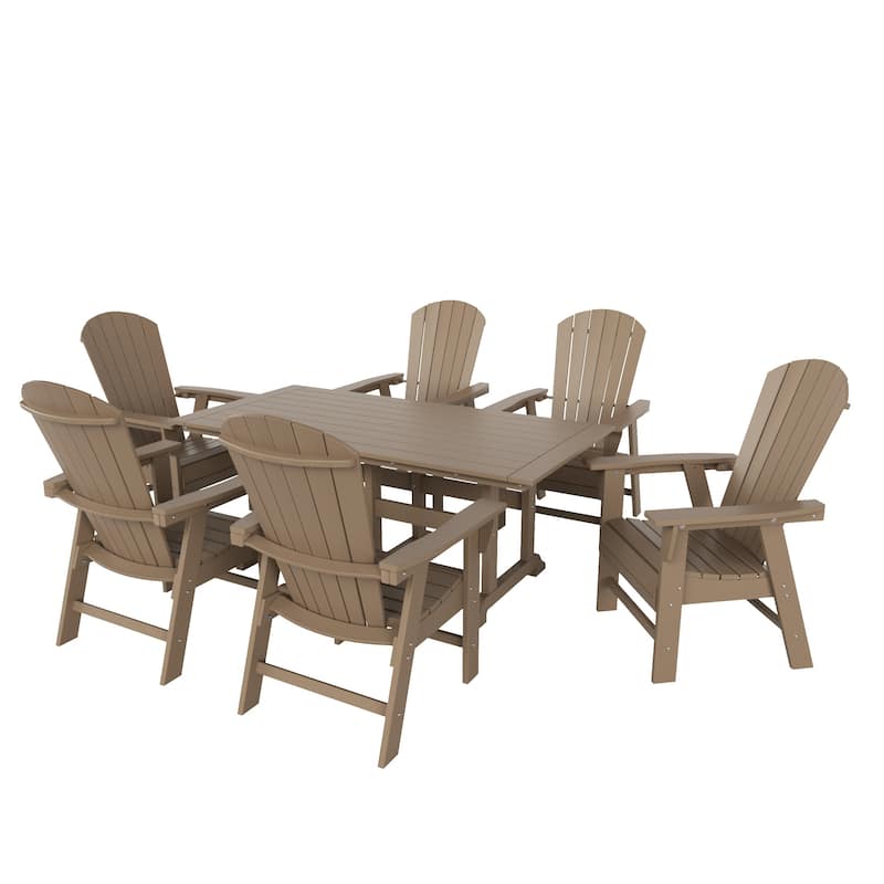 Altura 7-Piece Poly Eco-Friendly All Weather Outdoor Dining Set with Armchairs