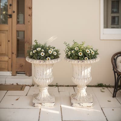 Christopher Knight Home - Kaine MGO Outdoor Garden Urn(Set of 2)