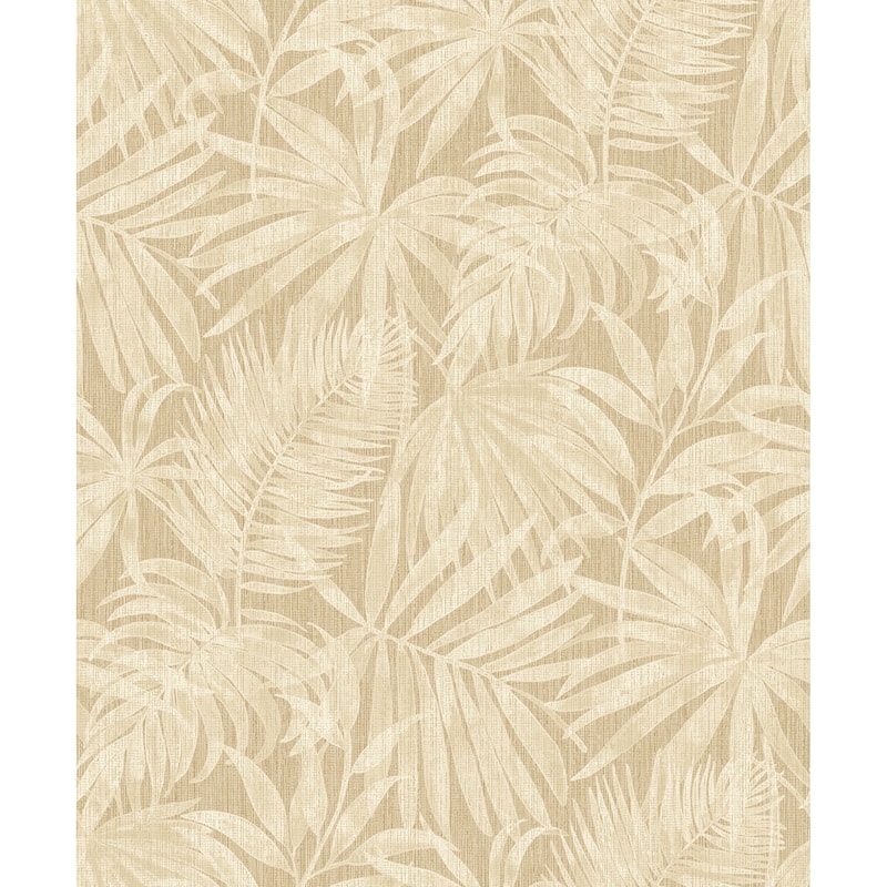 Chesapeake Sonny Light Brown Fronds Wallpaper