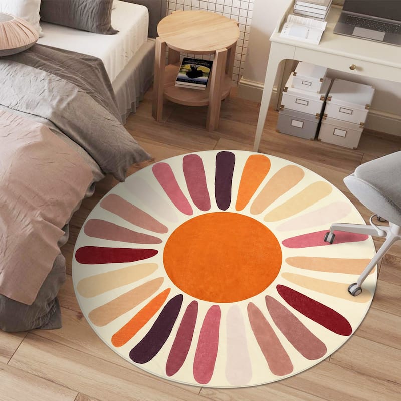 Garvee Rainbow Sol Kids Area Rug