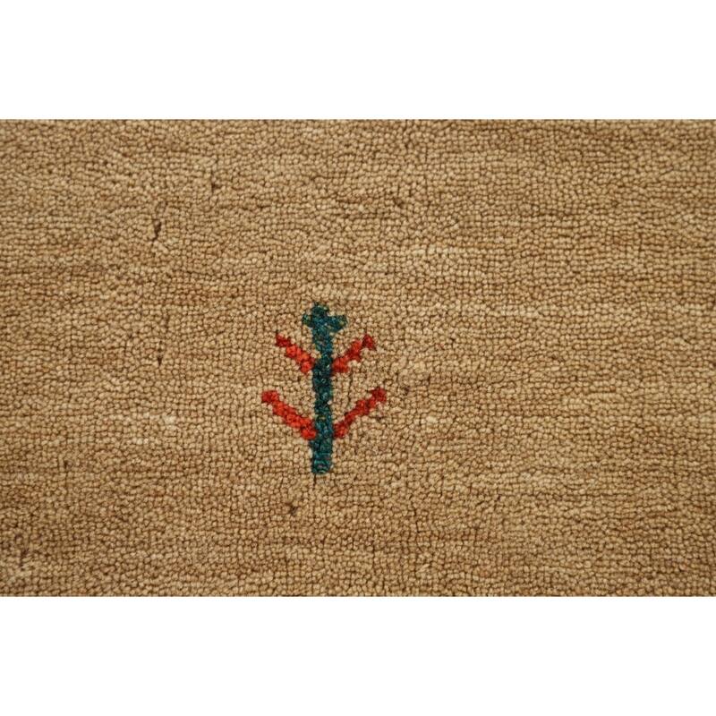 Tribal Gabbeh Area Rug Handmade Oriental Wool Carpet - 3'11"x 5'10"