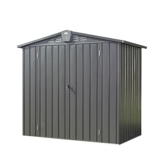 6.5 ft. W x 4.2 ft. D Metal Storage Shed with Double Door (27 sq. ft.)