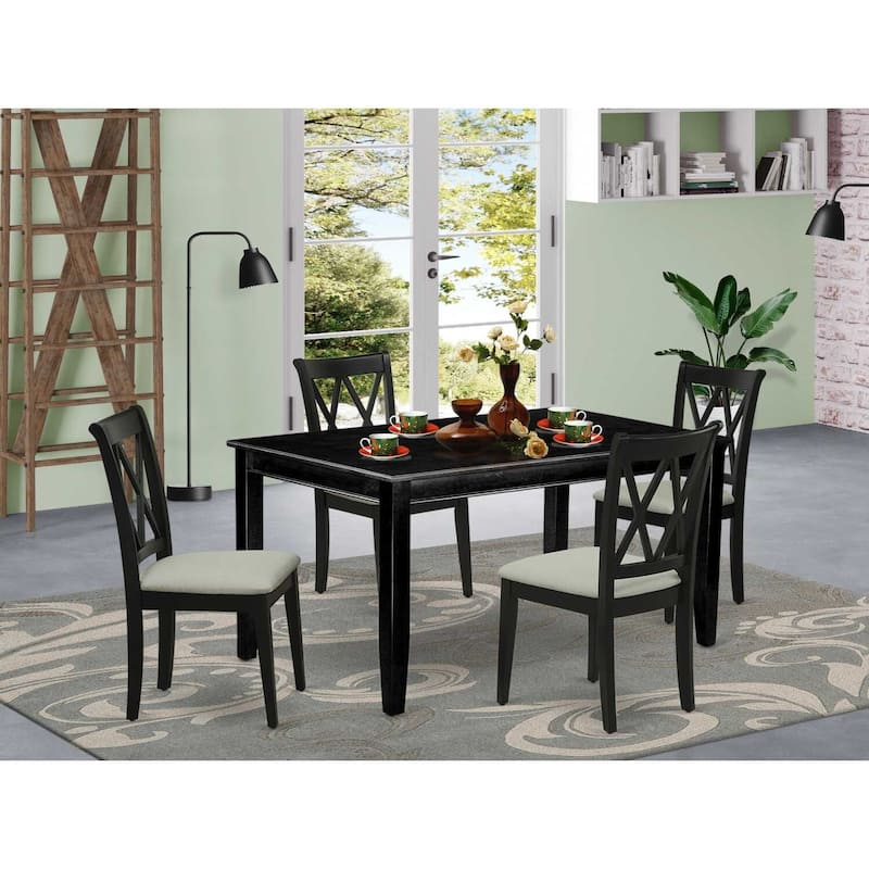 Southwestern Dining Set - 5 Piece Table & Chair Set - Black Finish - Kitchen Dinette