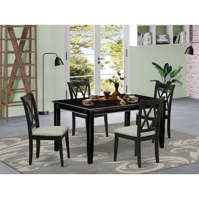 Southwestern Dining Set - 5 Piece Table & Chair Set - Black Finish - Kitchen Dinette