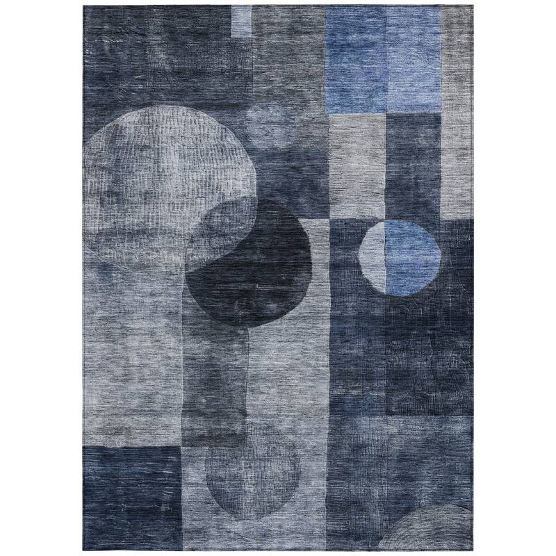 HomeRoots Geometric Transitional Rectangle Outdoor Rug