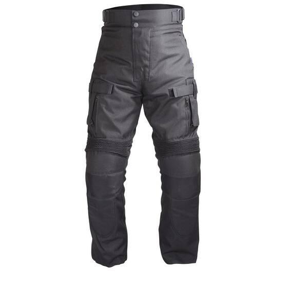 Motorcycle Riding Pants Black with Removable CE Armor PT2 XS