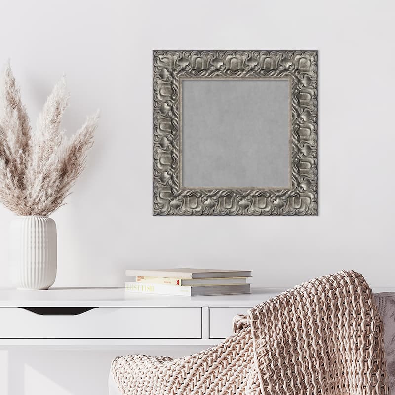 Amanti Art Silver Luxor Framed Magnetic Board