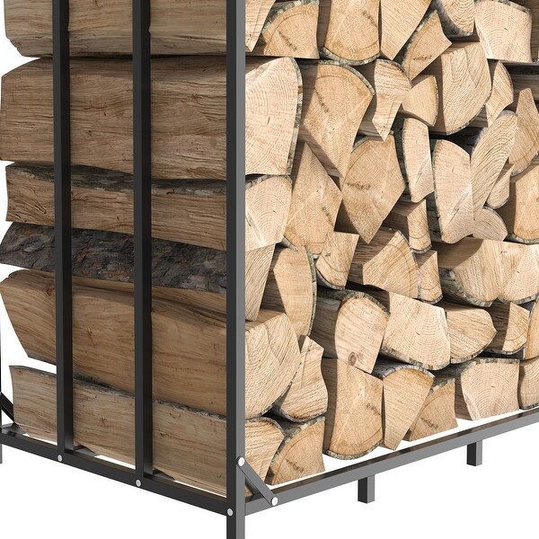 Large Firewood Log Rack Wood Storage Holder Iron Shed with Large Firewood Log Rack Wood Storage Holder Iron Shed with