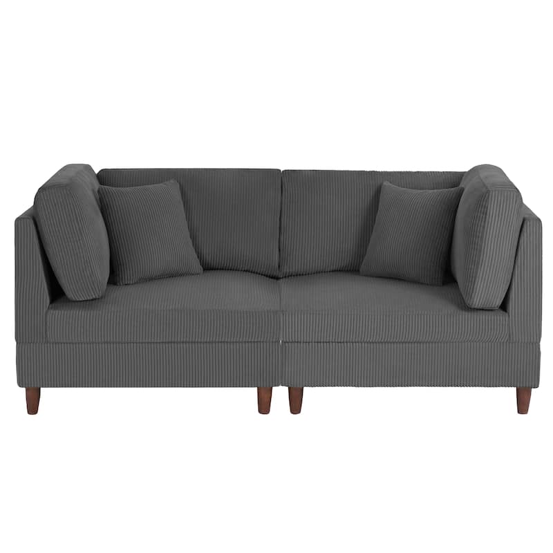 Modern Oversized Modular Corduroy Sectional Sofa Set