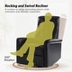 preview thumbnail 27 of 28, Valentin Modern Faux Leather Swivel Power Recliner with USB Ports by HULALA HOME