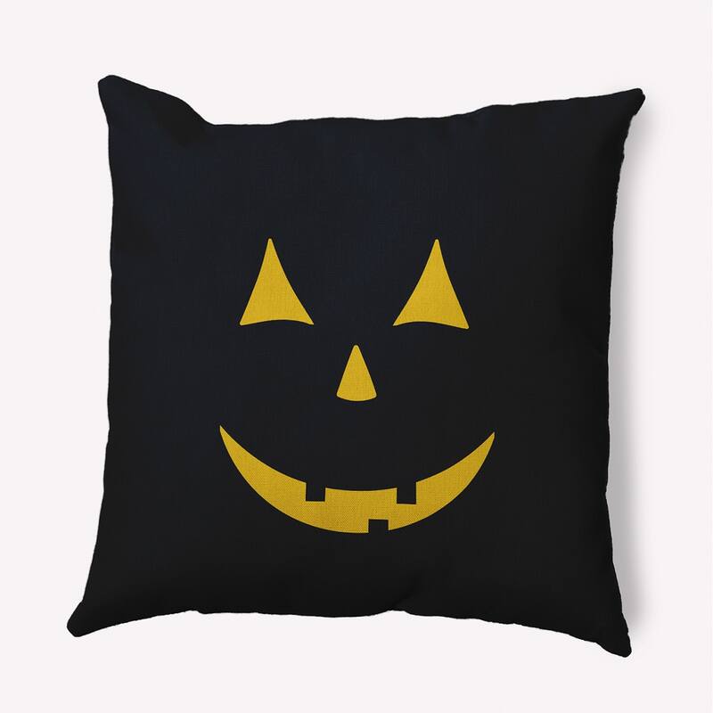 Halloween JackoLantern Accent Pillow - Black - 18" x 18"