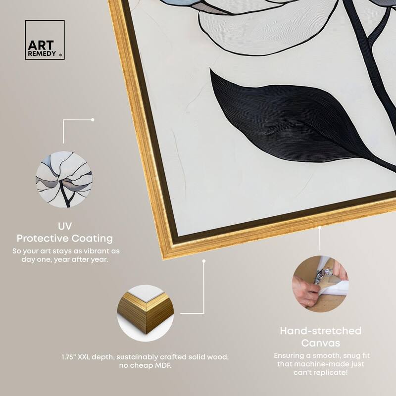 Gray Scale Flower II Canvas by Art Remedy