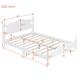 Wood Platform Bed Frame Retro Style Platform Bed with Wooden Slat ...
