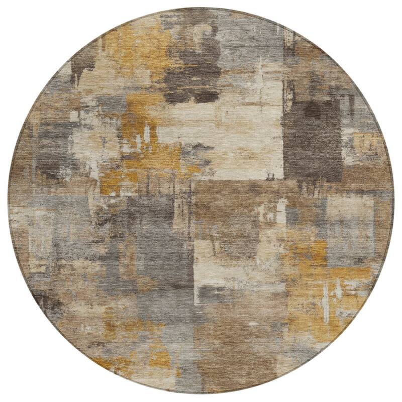 HomeRoots Abstract Transitional Rectangle Outdoor Rug
