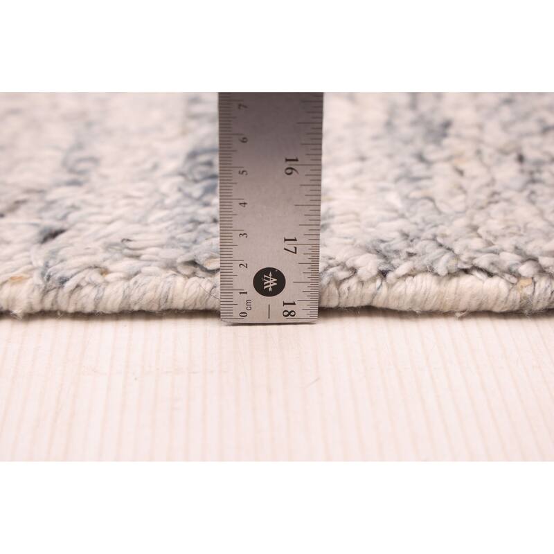 ECARPETGALLERY Hand-knotted Tangier Grey Wool Rug - 4'11 x 8'3