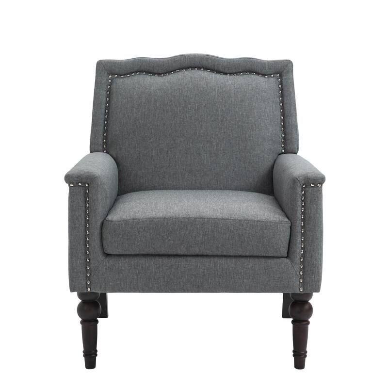 Modern Armchair Accent Chair Cotton Linen Living Room Chair