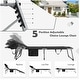 preview thumbnail 7 of 9, Gymax Portable Beach Chaise Lounge Chair Folding Reclining Chair w/