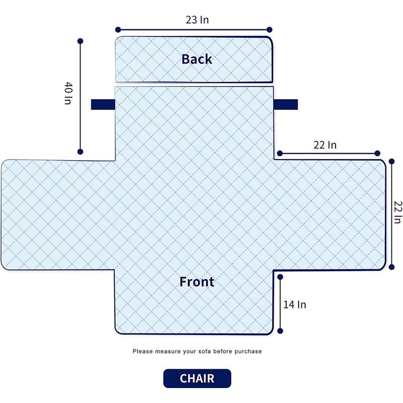 Subrtex Reversible Sofa Slipcover with Elastic Straps Furniture Protector for Pet