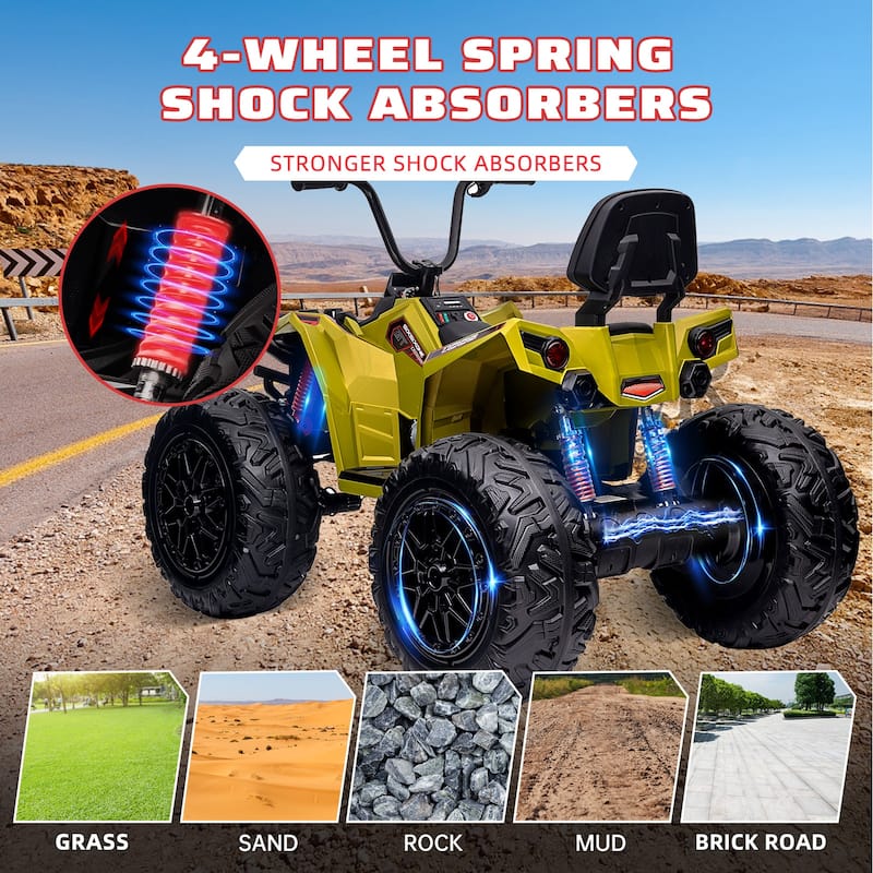 24V Kids ATV Ride on Car 4WD Quad Electric Vehicle