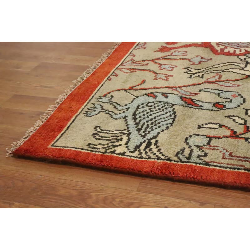 Hand Knotted Oriental 100% Wool Carpet Traditional All-Over Greys & Charcoal Ziegler Area Rug - 11' 10'' X 8' 11''
