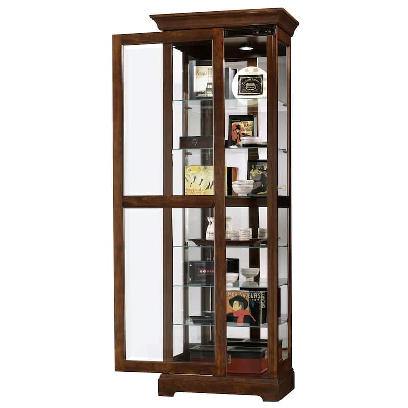 Howard Miller Martindale Brown Wood 7-shelf Curio Cabinet