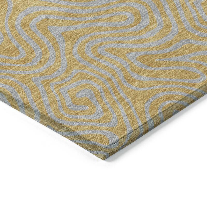 HomeRoots Abstract Transitional Rectangle Outdoor Rug