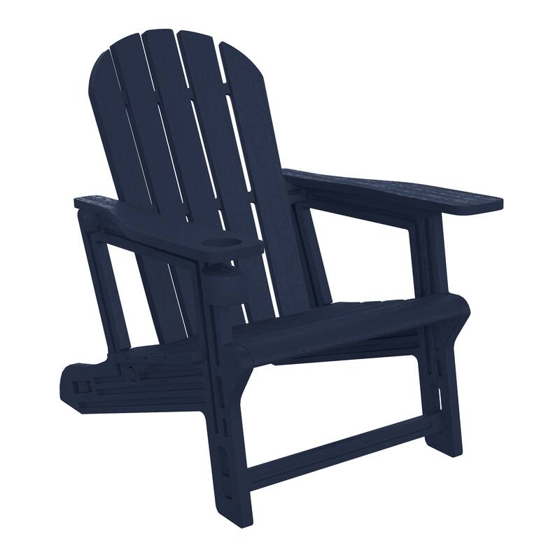 Coastline Outdoor Poly Adirondack Chair with Side Table