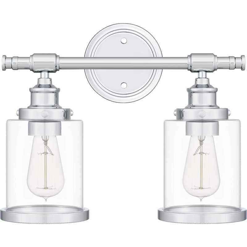 Dixie 2-Light Polished Chrome Vanity Light