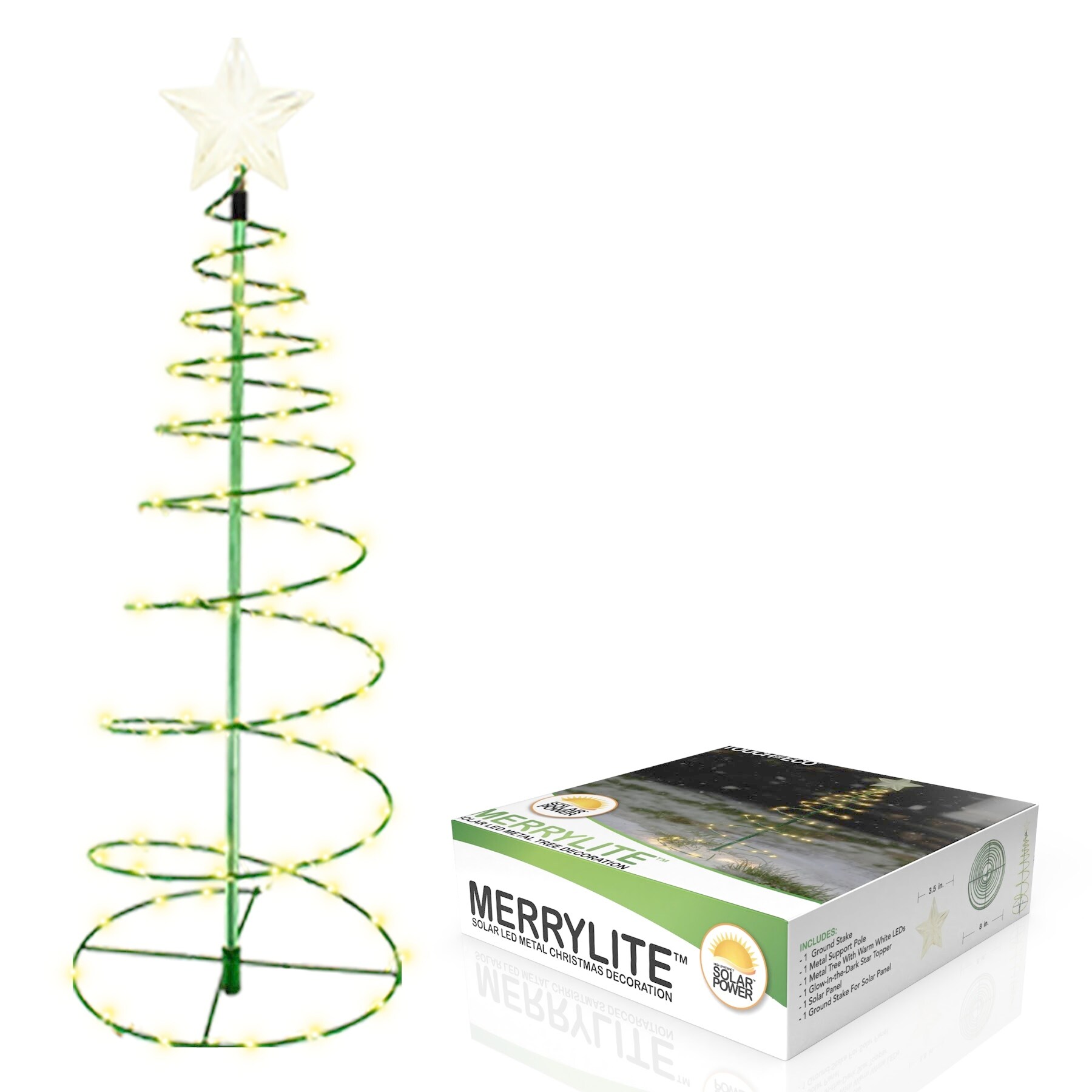 Shop Solar Metal Led Christmas Tree Decoration Light 2 Color