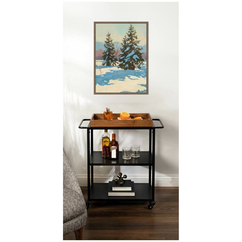 Kate and Laurel Morning Snow by Mary Sparrow Framed Canvas Wall Art Print