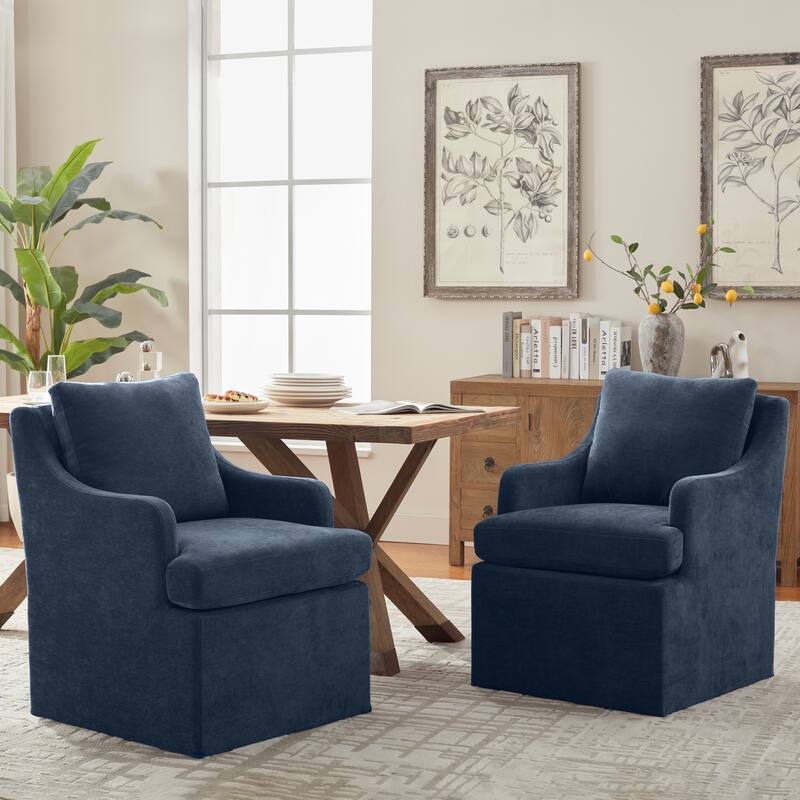 Upholstered Dining Chairs, Modern Kitchen Chairs Dinner Chairs with 4 Casters