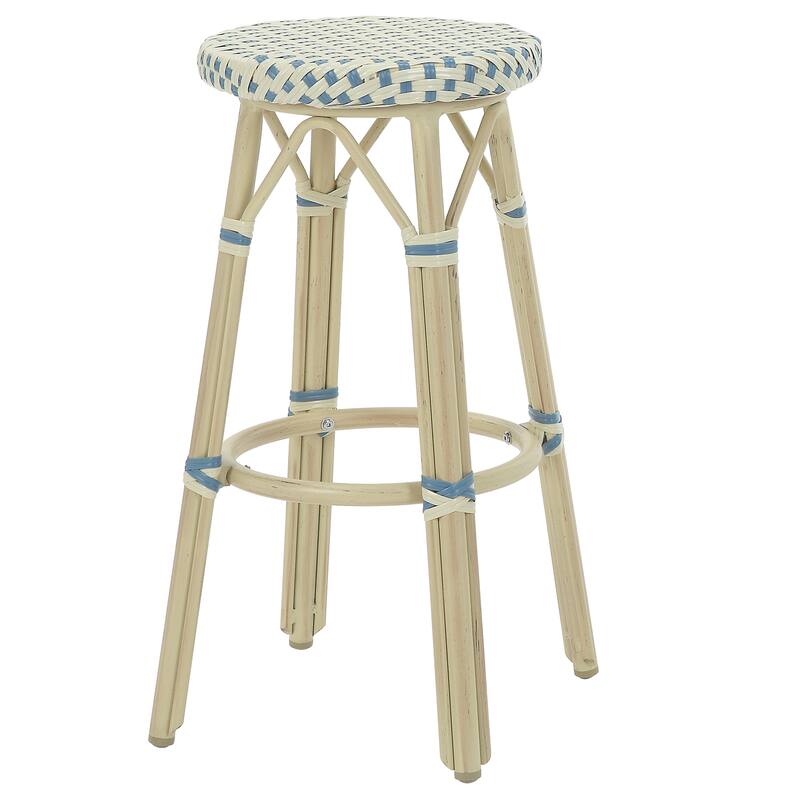 Elena Bohemian Round Wicker Patio Stools (Set of 2) by Furniture of America