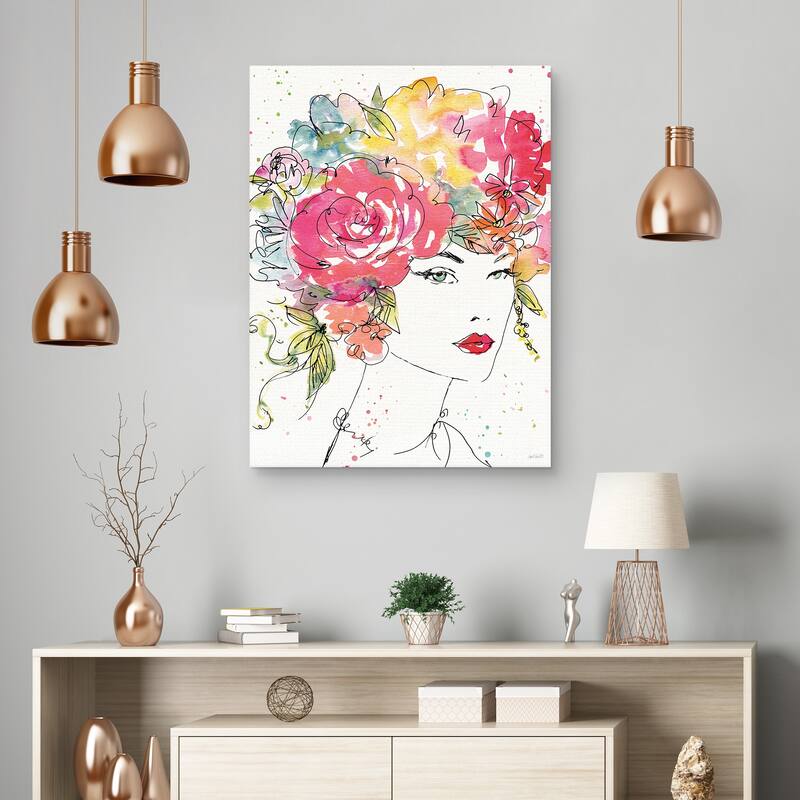 Floral Figures I by Anne Tavoletti Canvas Art Print