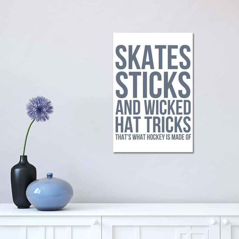 iCanvas "What Hockey is Made Of" by Leah Straatsma Canvas Print - 18x12x1.5