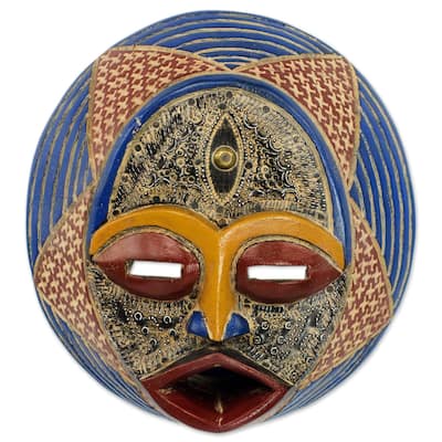Handmade Kafuinam Wood Mask (Ghana)
