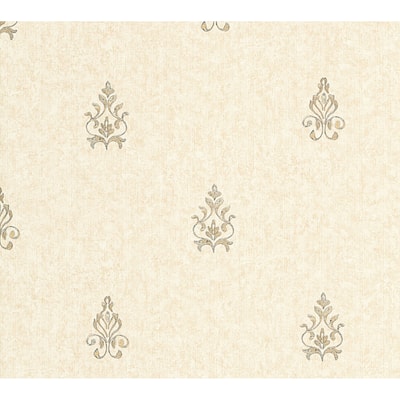 Galerie Wallcoverings Neapolis 3 Floral Medallion Design Vinyl on Paper Embossed Wallpaper Roll