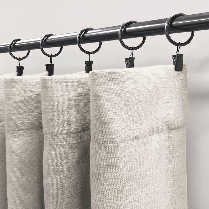 Lumi 1-1/4 in. Clip Rings For 3/4 in. Curtain Rods(7-Pack) - 1.25"