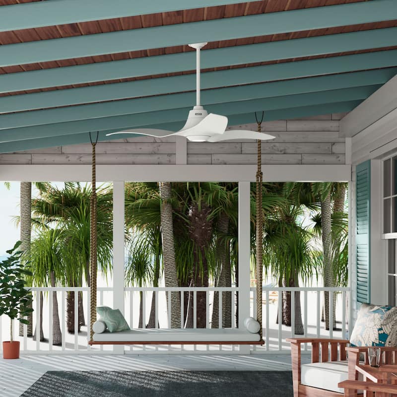 Hunter Arwen 60" ENERGY STAR Outdoor Ceiling Fan with LED Light and Handheld Remote - Damp Rated!