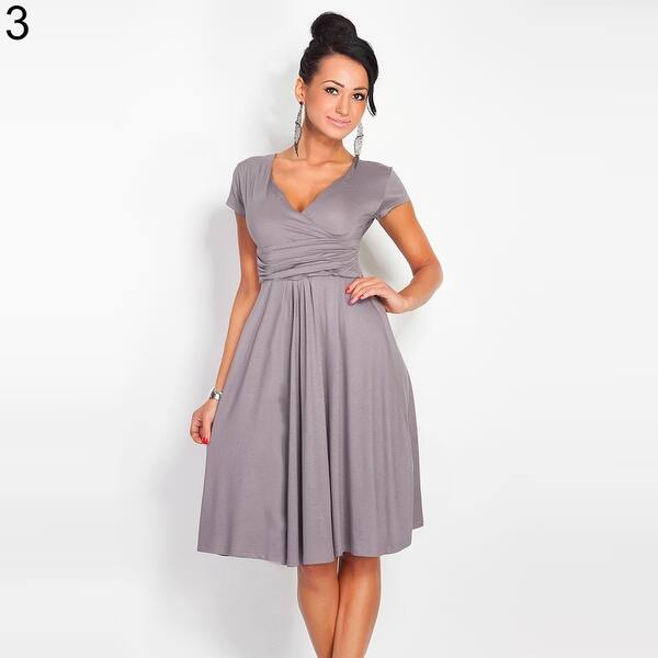 Shop Pregnant Women Summer Comfy Maternity Dress Casual Loose V